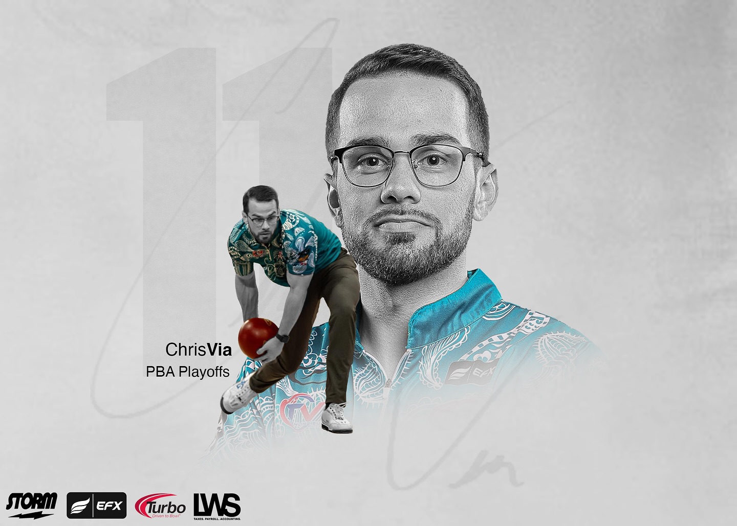 Columbus Ohio's Chris Via competes in the pba playoffs, image from chris via facebook page.